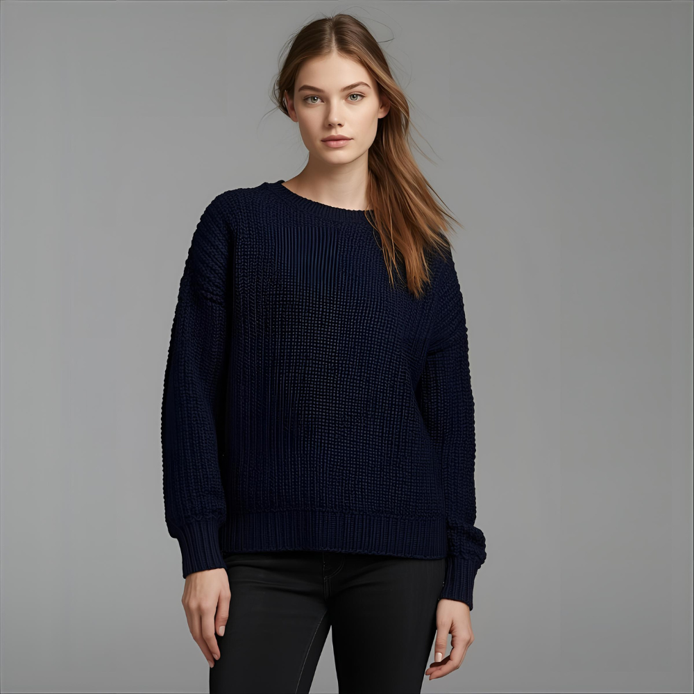 CERULEA | Blue Relaxed Knitwear Sweater